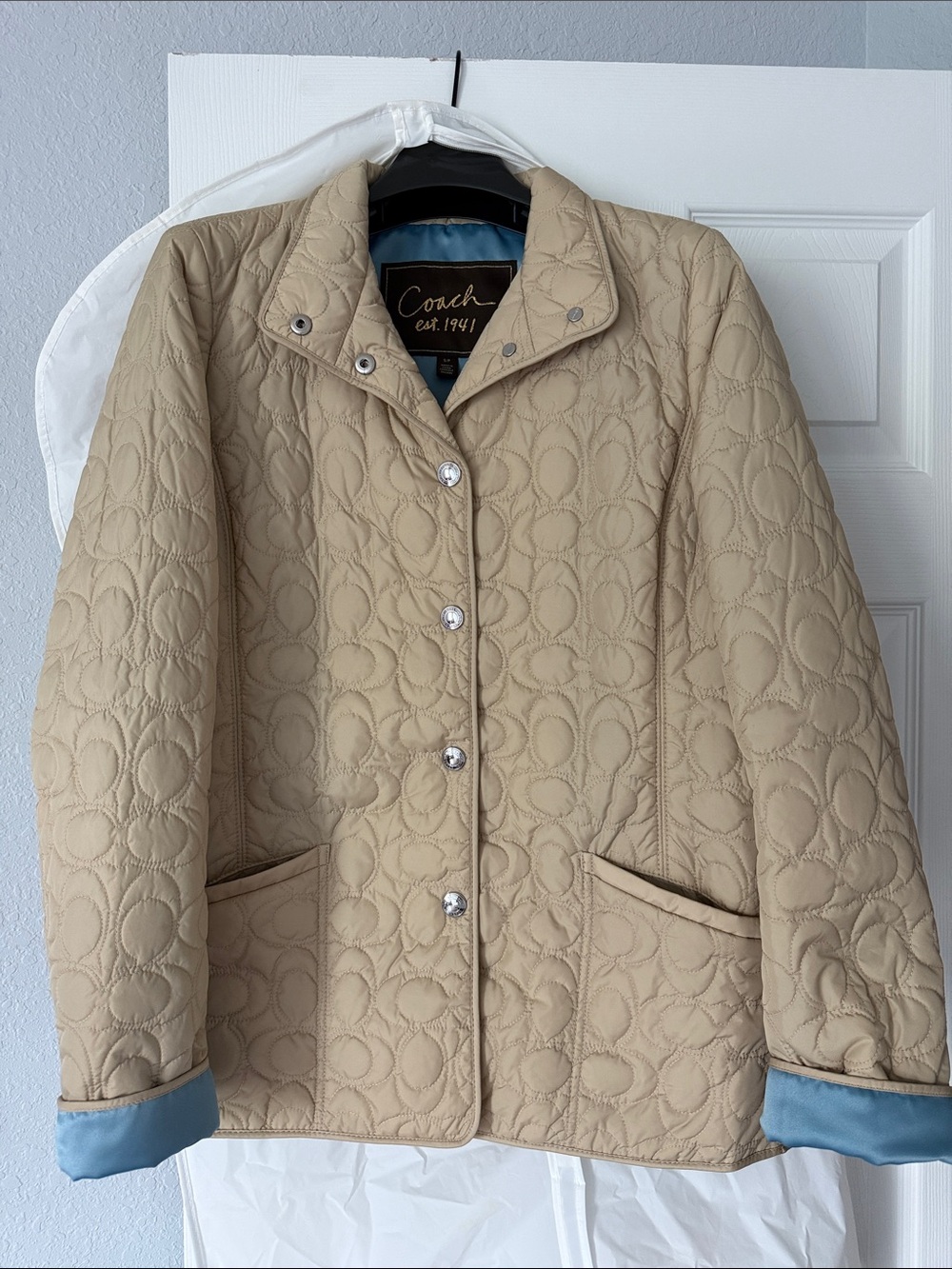 Coach Quilted Signature Jacket, size small